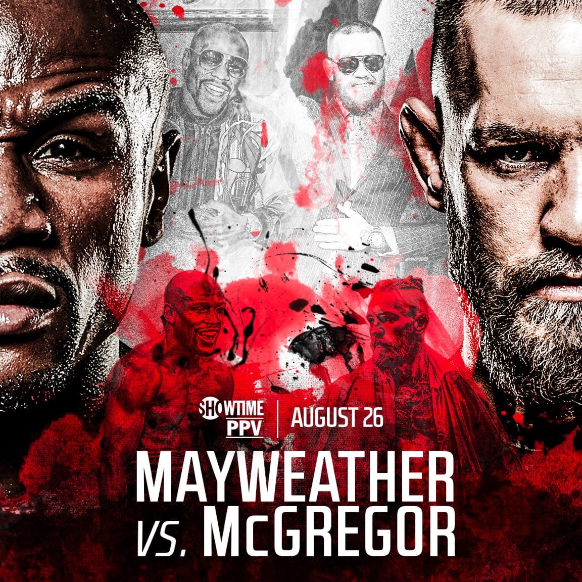 A3 A2 A1 Sizes Conor vs Mayweather In Action UFC Autographed Poster Print 