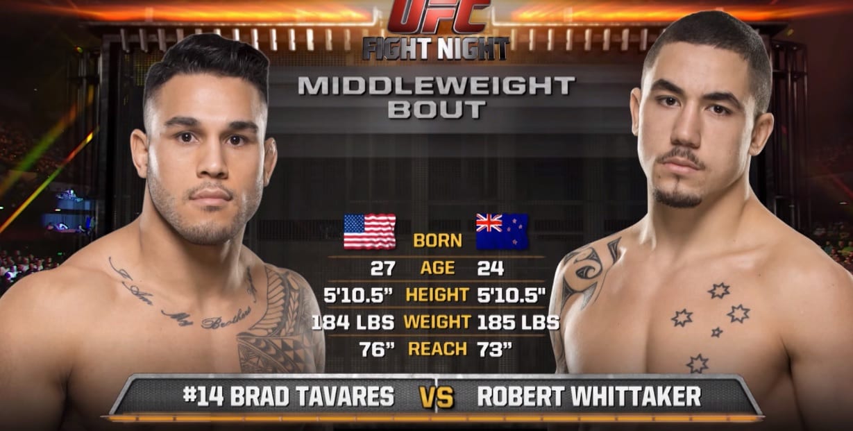 Watch: Free Fight – Robert Whittaker vs. Brad Tavares