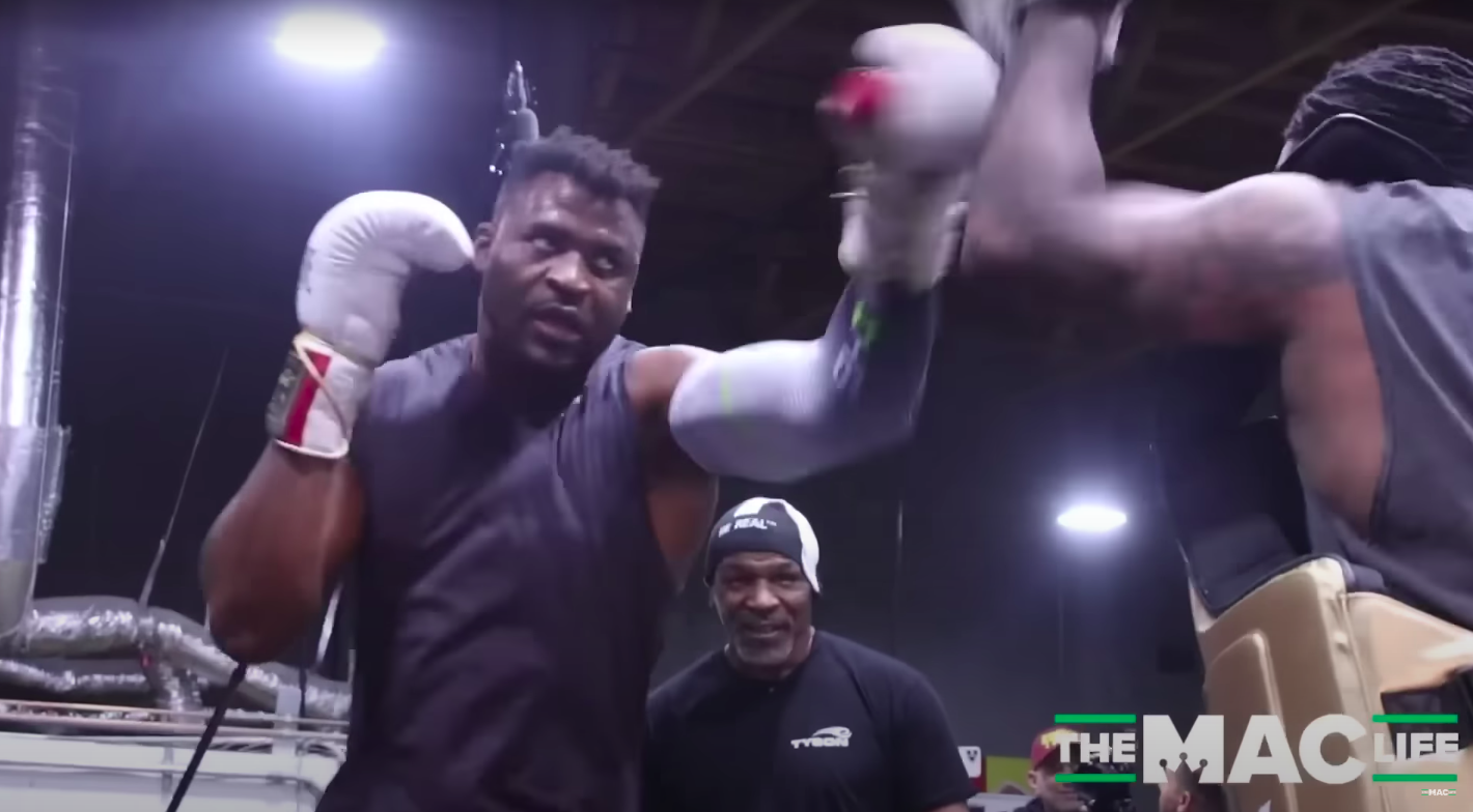 Watch Mike Tyson trains Francis Ngannou in open workout ahead of Fury bout